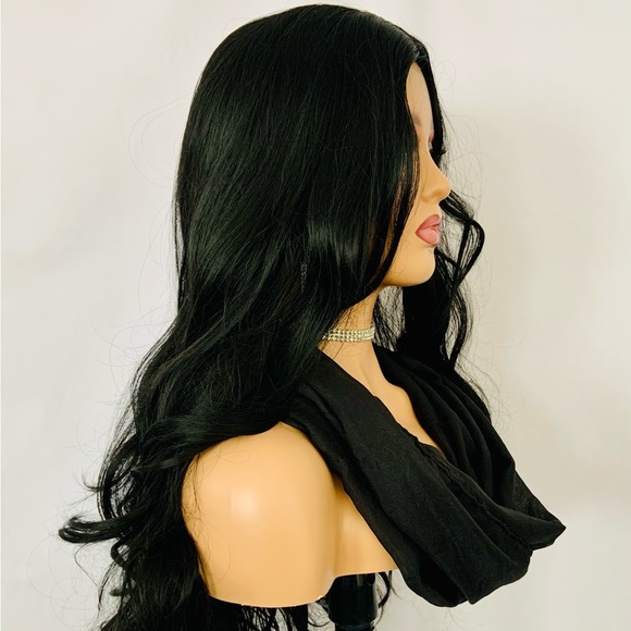 No Further Discount ☺️ Long Black “Put On & Go” Synthetic Wig for Daily Wear… - Picture 4 of 10